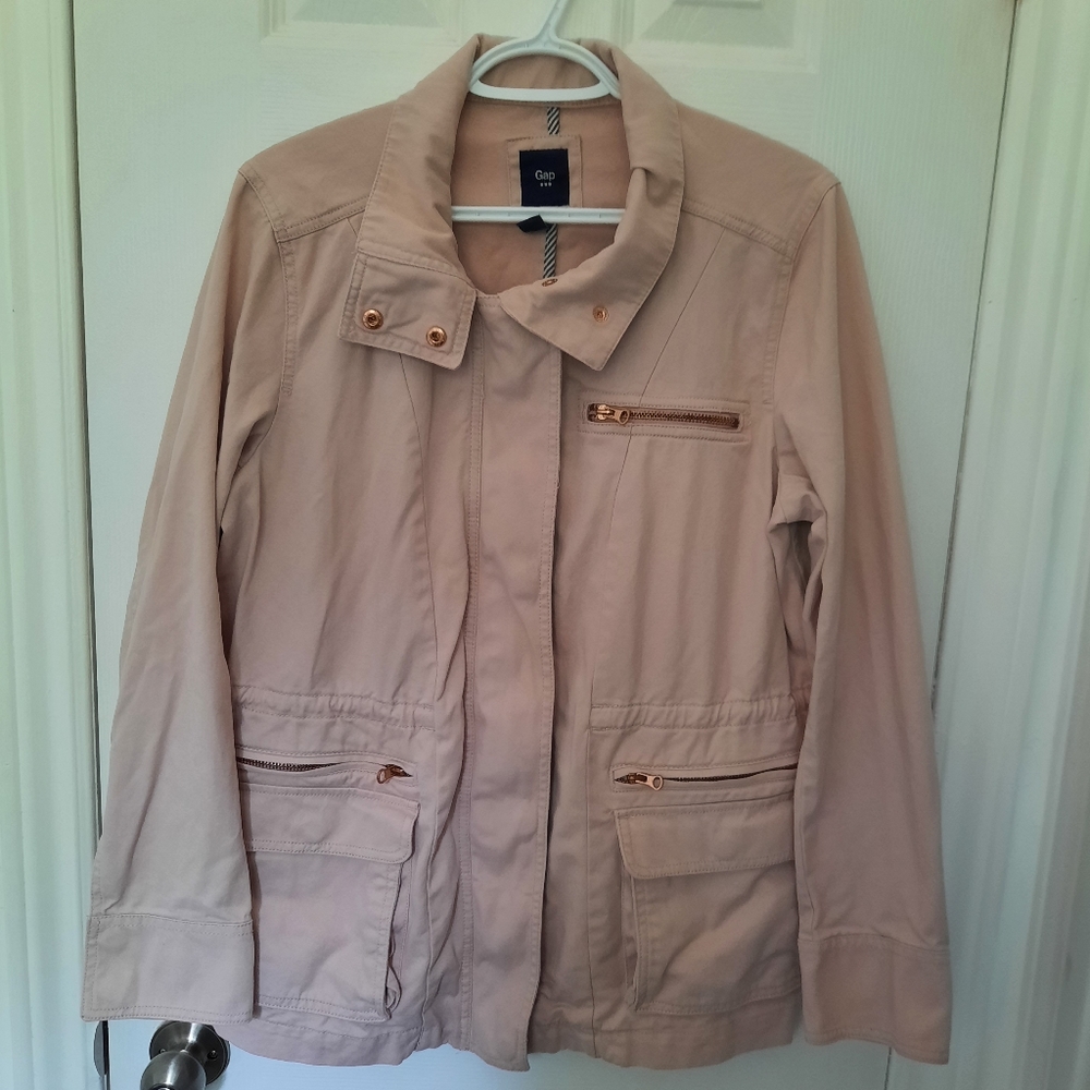 GAP Utility Jacket, Light Pink/Faint Rose Colour, Size Large